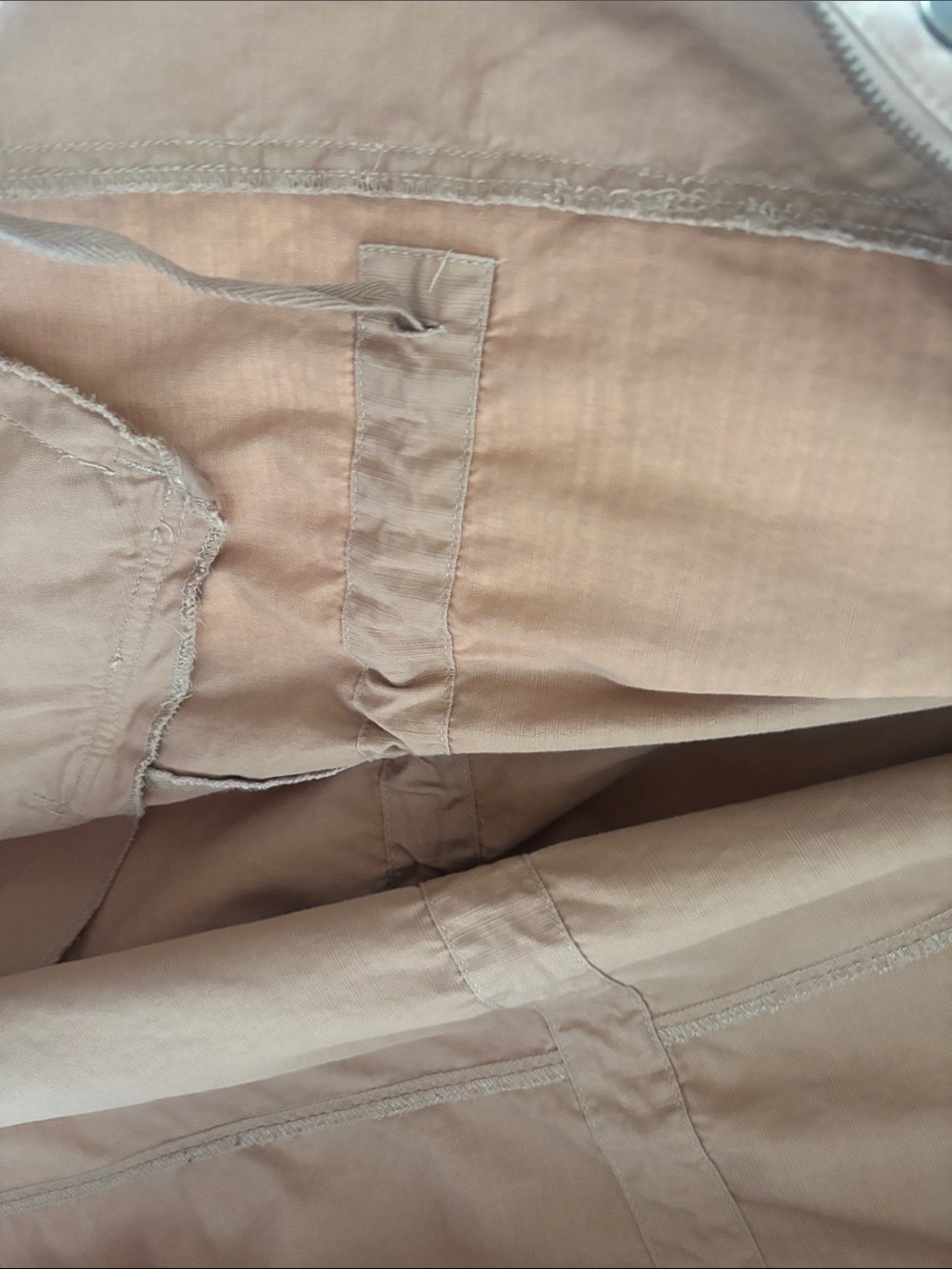 Vintage Lane Bryant Twill Funnel Neck Camel Utility Anorak Coat SZ (26-28W) - Picture 12 of 16